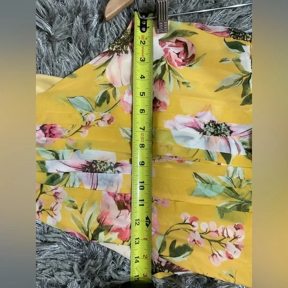 Vince Camuto Yellow Asymmetrical Ruffled Sundress - Picture 8 of 11